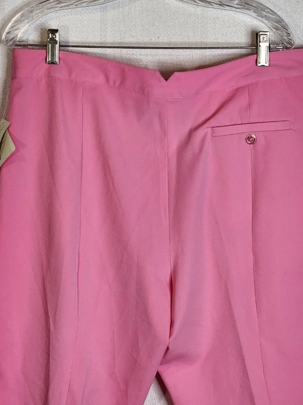 EP Pro Flirt Pink 23" Poly Span Pro Stretch Pleated Pocketed Golf Shorts Size 14 - Picture 8 of 16